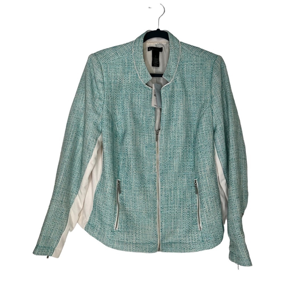 Lane Bryant | Tweed Zipper Front Blazer Women’s Sz 18 NEW With Tags